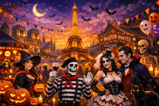 Halloween a Parigi con la Torre Eiffel